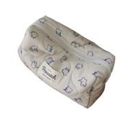 Cartone animato dipinto a mano gattino carino sacchetto di immagazzinaggio del tessuto borsa cosmetica borsa da viaggio portatile toilette borsa di immagazzinaggio donna trucco borsa, Beige, Taglia