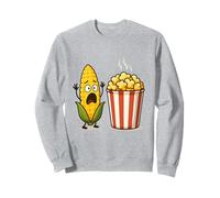 Cartone animato divertente di mais e popcorn spaventato Felpa