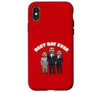 Cartone animato divertente per matrimoni suricati: sposo e testimoni dello sposo Custodia per iPhone X/XS