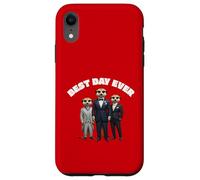 Cartone animato divertente per matrimoni suricati: sposo e testimoni dello sposo Custodia per iPhone XR