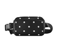 Cartone animato Dot Nero Moda Marsupio Borsa Crossbody per le donne d'affari Multiuso con Cinghia Regolabile per lo Shopping di Viaggio Corsa bolsas de cintura para mujer, Cartoon dot nero, moderno