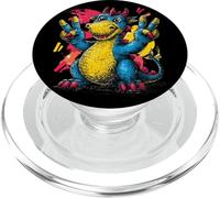Cartone animato drago doppia pace retrò pop segno grafico gesto PopSockets PopGrip per MagSafe