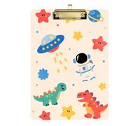 Cartone animato e carino dinosauro colorato pianeti A4 assistente sociale Appunti sottile Appunti impermeabile per infermieri Appaltatore domestico Dimensioni 9 x 12