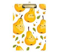 Cartone animato e carino giallo pere A4 lungo portablocco carino organizer acrilico carino per il primo anno insegnante must have dimensioni 9 x 12
