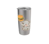 Cartone animato Elephant Burger Lift Bicchiere termico in acciaio inox doppia parete