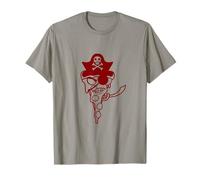 Cartone animato Evil Fast Food Pizza Pirate Captain Cool Eye Maglietta