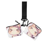 Cartone animato Fuuny Angry Cat Portamonete da donna Custodie per carte Carino Moda Organizzatori di denaro da donna con tasca con cerniera per le signore 2 pezzi, cartone animato, fuuny, arrabbiato