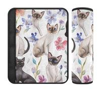 Cartone animato gatti siamesi bianco 2 pz tracolla rilascio stress al collo e spalle per berlina accessori para carro