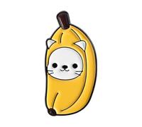 Cartone animato Gattini E Frutta Lega Spilla Bella Fragola Banana Pomodoro Smaltato Badge Pin Accessori Per Vestiti O Borse Divertente Gattino Revers Distintivo, Taglia unica, come descritto