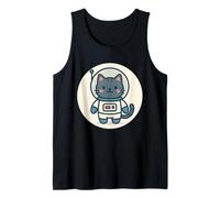 Cartone Animato Gatto Astronauta Kawaii Canotta
