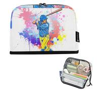 Cartone animato Giocatore di Baseball Colorato Tie Dye Matita Sacchetti Cerniera Astuccio Matite Borse di Stoccaggio Carino Penna Sacchetto Ragazze Essenziali Cancelleria Bambini
