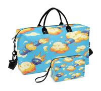 Cartone Animato Ha Sparato Bombe Borsone da Viaggio Borsa da Palestra Borsa da Weekend con Borsa da Toilette per Ragazze Uomin