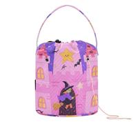 Cartone animato Halloween Fantasma Rosa Castello Crochet Filato Bag con fori Knitting Storage per Art Supply hilos para tejer Crochet
