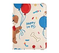 Cartone animato Happy Dogs in pelle decorativa impermeabile porta passaporto portafoglio Combo Viaggio Passaporto Portafoglio Impermeabile, cartone animato, felice, 1 size