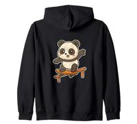 Cartone Animato Kawaii Skateboard Panda Felpa con Cappuccio