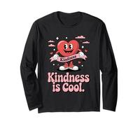Cartone animato Kindness is Cool Heart con scarpe da ginnastica e motivo amore Maglia a Manica