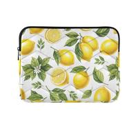 Cartone animato Lemon White Zip Computer Sleeve | Custodia per computer con controllo della vestibilità per tutto il dispositivo, cerniera superiore liscia e ammortizzazione