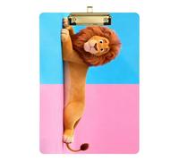 Cartone animato Leone Blu Rosa A4 Ingegnere Appunti Trasparente per Classroom Forniture per Insegnanti Scuola Superiore Dimensioni 9 x 12