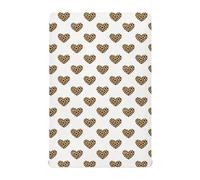 Cartone animato Leopard Print Cuore Bianco lenzuolo presepe con angoli Essentials Per ragazzo 52''x28'' sábanas de cuna para ni?o