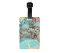 Cartone animato mappa del mondo bagagli tag gancio protegge la privacy ed è un must have per i viaggi ed è durevole