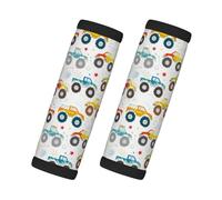 Cartone animato Monster Trucks Involucri per valigie, Coperture morbide per maniglie dei bagagli, etichette per bagagli identificatori per valigie, accessori per bagagli da viaggio essenziali per