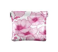 Cartone animato Morte Floreale Pesca Chiaro Donna Piccola Borsa in Pelle Cambiamento Fancy Custodie per Carte Organizzatori di Den, Cartone animato Morte floreale pesca chiaro, 1 size, moderno