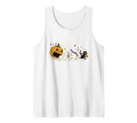 Cartone Animato Mostro Zucca Inseguendo Fantasma E Gatto Canotta