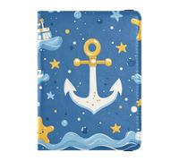 Cartone animato Ocean Star Ships Porta passaporto in pelle portafoglio sicuro nascosto passaporto copertine per uomo documento di viaggio