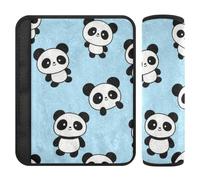 Cartone animato Panda Blu 2 Pack Imbottito Cintura di Sicurezza Copertura Più Comfort Guida per Camion Protector para cinturón de carro