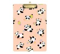 Cartone animato Panda Rosa A4 Appunti Fisica Terapia Appunti Gancio Impermeabile per Calcio Camion Driver Dimensioni 9 x 12