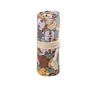 Cartone animato per 12/24/36/48/72 fori Tela Rotolo Penna Tenda Matita Borsa per il Caso di Trucco Wrap Holder Storage Pouch Tenda Pannelli