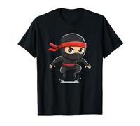 Cartone Animato per Bambini Chibi Jumping Ninja Warrior Maglietta