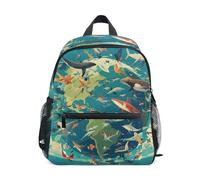 Cartone Animato Pesce Di Mare Terra Blu Zaino per Bambini Borsa a Tracolla Zainetti Per Ragazze Ragazzi Bambino Zaini Scuole Viaggi Sportivo per 2-7 età