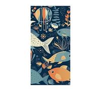 Cartone animato Pesce E Corallo Copertura Della Porta Banner 90x180cm Festone Festone Stagionale Cartello di Benvenuto Decorazione Verticale Porta Appeso Per Portico Ingresso Giardino Decor