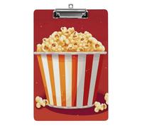 Cartone animato Popcorn Appunti per Ufficio, Casa, Acrilico A4 Appunti con Fori per Appendere In Acciaio Inossidabile, Appunti Durevole per Appunti Appunti Per Appunti, Esami, Spartiti 31,8 x 21,6 cm