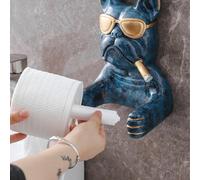 Cartone animato porta carta igienica appeso a parete cane scultura per