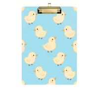 Cartone animato Pulcini Blu Acrilico Infrangibile Appunti Lettera Standard A4 Formato Acrilico Carino per il Primo Anno Insegnante Must Haves Oro 12x9 pollici Tablas para escribir