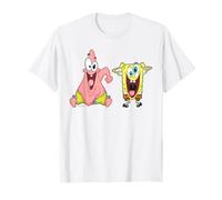 Cartone Animato retrò in Posa Epica di Spongebob Patrick Crazy Friends BFF Maglietta