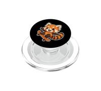 Cartone animato retrò Red Panda Skateboard PopSockets PopGrip per MagSafe