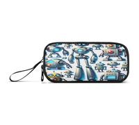 Cartone animato Robots Pencil Boxes, Canvas Pencil Pouch Estetico