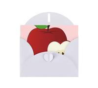 Cartone animato Rosso Frutta Orizzontale Vacanze Card Con Bianco A Forma Di Cuore Busta E Scrivere Vari Aug