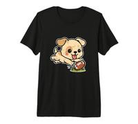 Cartone Animato Rugby Puppy Dive Maglietta Premium