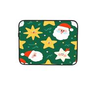 Cartone animato Santa Giallo Verde Laptop Sleeve Case Notebook Computer Pouch Tablet Valigetta Borsa da Trasporto per Lavoro 10 Pollici