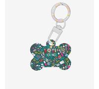 Cartone animato Scienza Tema Stampa Carino Acrilico Cani Tag Doppio Lato Osso Shap ID Tag con Portachiavi per Pet Crafts Decorazioni