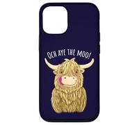 Cartone animato Scottish Highland Cow "Och Aye The Moo!" Custodia per iPhone 12/12 Pro