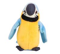 Cartone Animato Simpatico Pappagallo di Peluche Parlante Giocattolo Elettrico per L'apprendimento per Bambini in Tessuto Morbido per la Prima Educazione (BLUE)