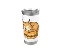 Cartone animato sonnolento Lynx Burger sogno Bicchiere termico in acciaio inox doppia parete