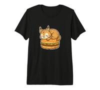 Cartone Animato sonnolento Lynx Burger Sogno Maglietta Premium