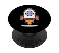 Cartone animato spaziale razzo kawaii PopSockets PopGrip Adesivo