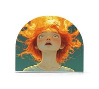 Cartone animato strano capelli bruciati ragazza acrilico fattoria portatovaglioli per picnic bar rustico autoportante portasciugamani di carta spray decorazione della casa per picnic bar rustico 1